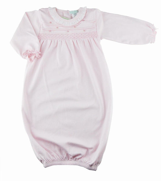Pink Smocked Rosebuds Gown