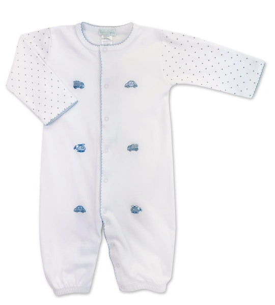 Embroidered Transportation Playsuit/Converter