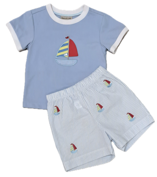 Sailboat 2pc Shorts Set