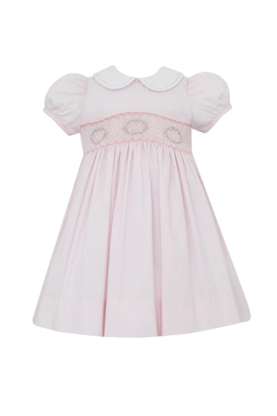 Smocked Pink Wreath DRess