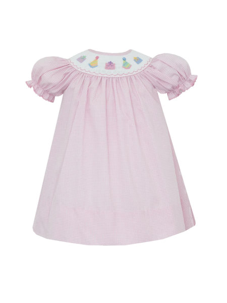 Pink Smocked Birthday DRess