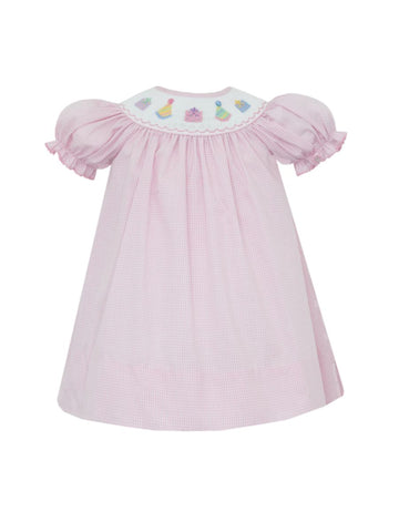 Pink Smocked Birthday DRess