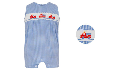 Smocked Firetruck Jon Jon