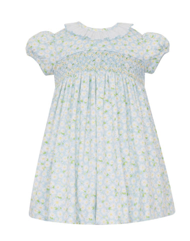Mint Green Smocked Daisy Dress