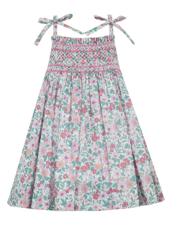 Smocked Pink Liberty Sundress