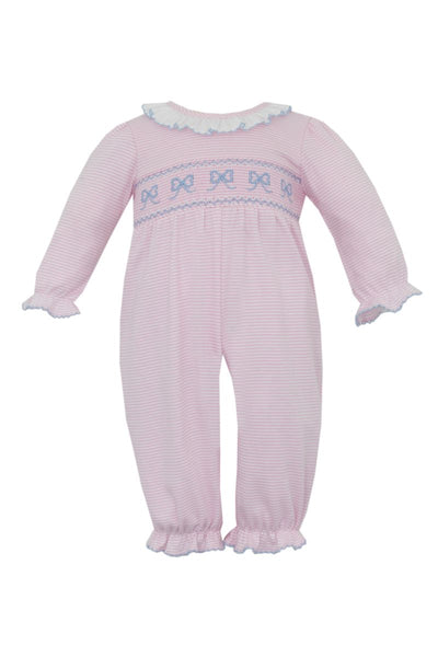 Pink Smocked Playsuit