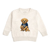 Puppy Football Sweatshirt & Brown Joggers