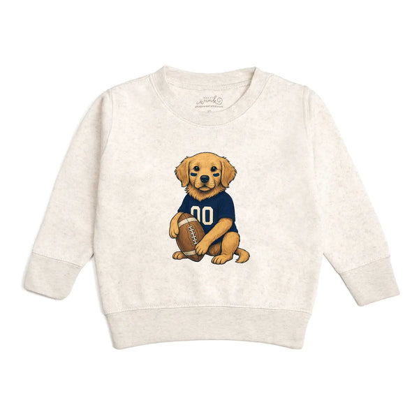 Puppy Football Sweatshirt & Brown Joggers