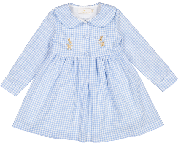 Blue Check Bunny Dress