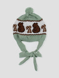 Green Bear and Bunny Sweater and Hat Set