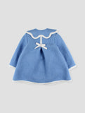 Blue Bow Dress Coat