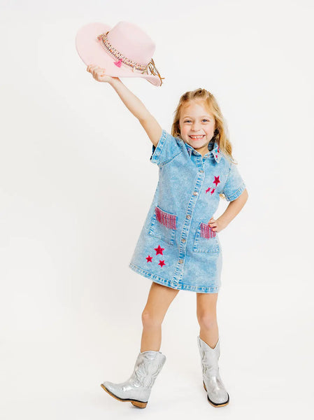 Denim Embellished Dress