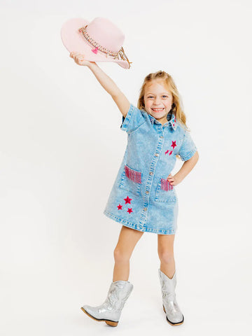 Denim Embellished Dress