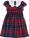 French Smocked Plaid Dress