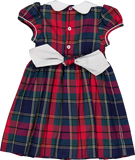 French Smocked Plaid Dress