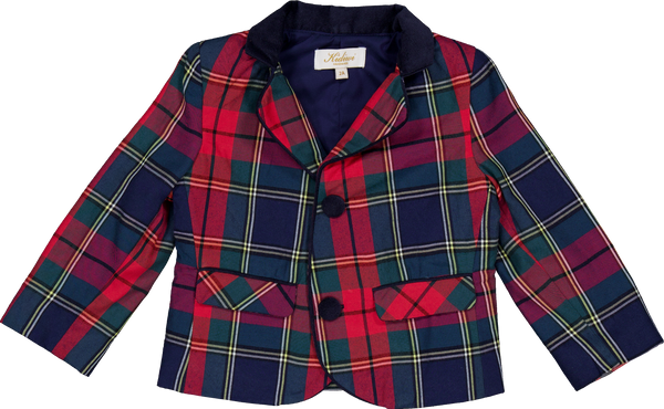 French Tartan Plaid Blazer