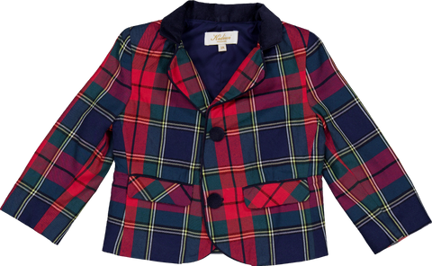 French Tartan Plaid Blazer