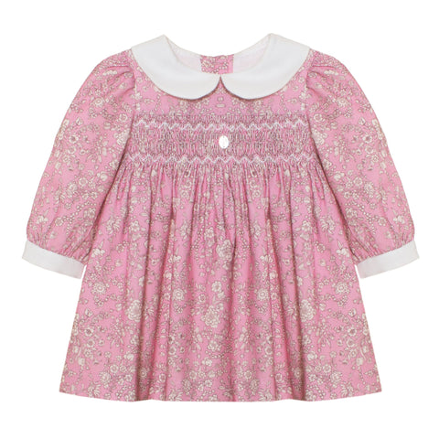 Pink Smocked Liberty Floral Dress