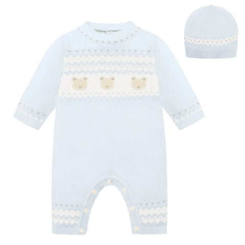 Light Blue Teddy Bear Knit 2pc