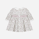 Ivory/Pink Smocked Liberty Dress