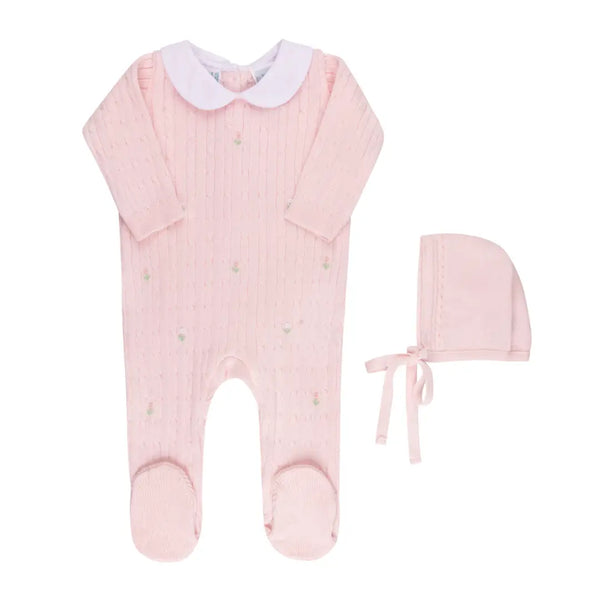 Pink Knit Rosebuds 1pc