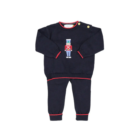 Navy Knit Nutcracker Set