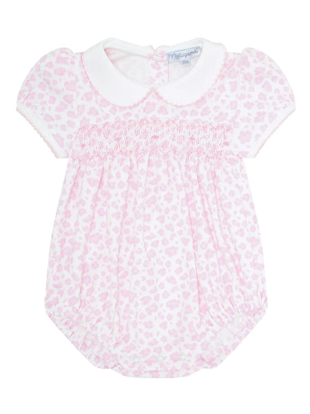 Smocked Pink Cheetah Bubble