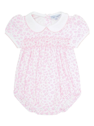 Smocked Pink Cheetah Bubble