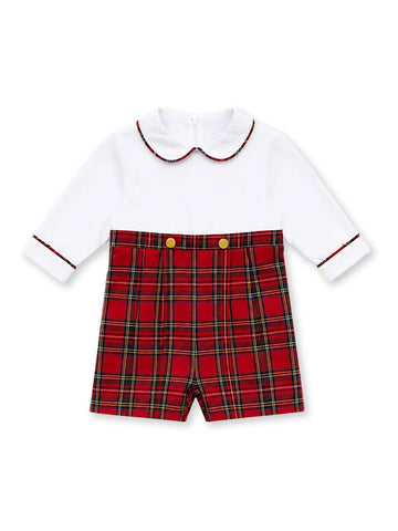 Boys Plaid Shortall