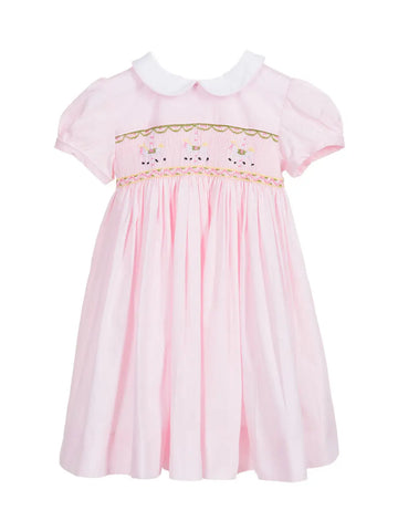 Pink Smocked Carousel Dress