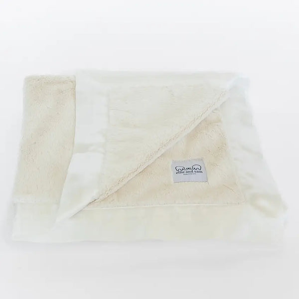 Ivory Luxe Satin Blanket