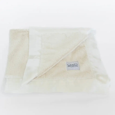 Ivory Luxe Satin Blanket