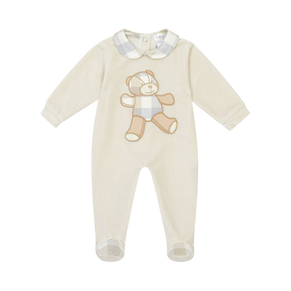 Tan/Plaid Teddy Bear Footie