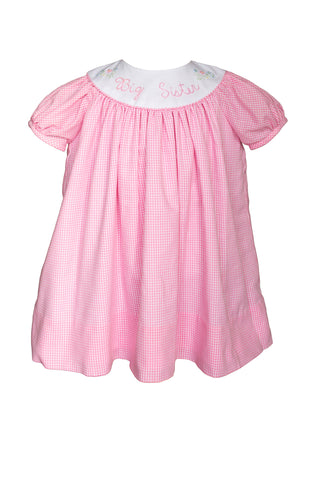 Pink Gingham Big Sister Dress