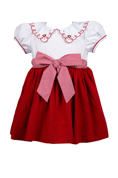 Red/White Luciana Dress.    Sizes 2-5  Call or email to purchase