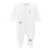 White Embroidered Animals Coming Home 3pc Set