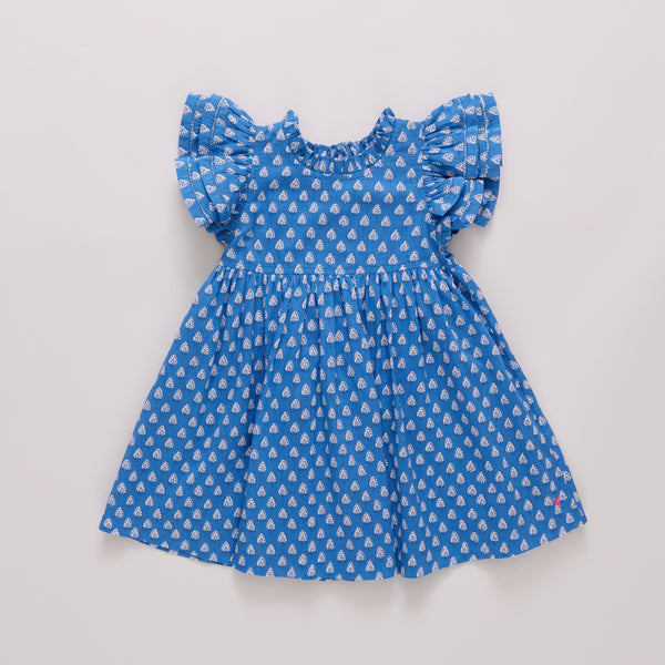 Pink Chicken Blue Teardrop Dress           CALL TO PURCHASE