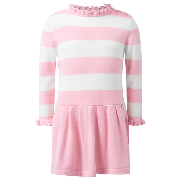 Pink Striped Knit Dress