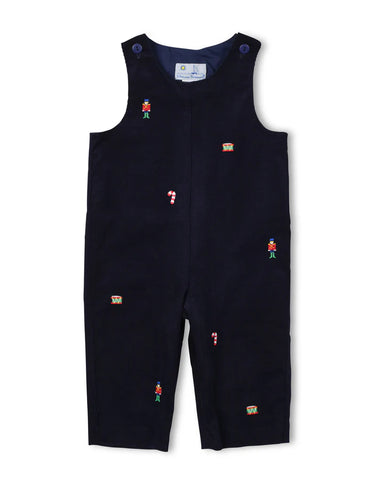 Navy Embroidered Nutcracker Overall