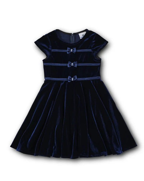 Blue Velvet Ribbon Dress