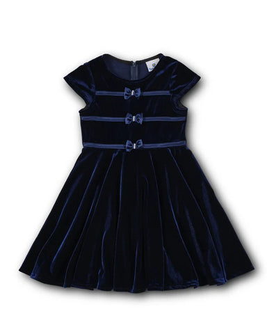 Blue Velvet Ribbon Dress