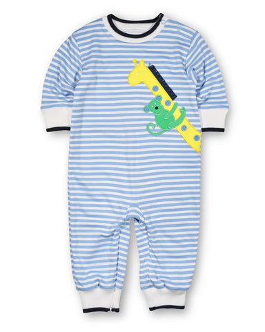 Blue Striped Giraffe Playsuit