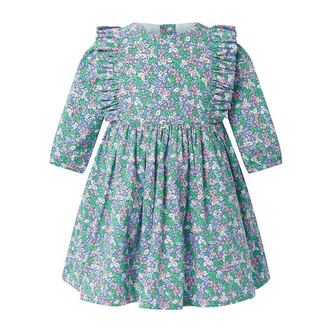 Winter Blossom Ruffle Dress