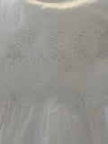 White Eyelet Embroidered Christening Gown