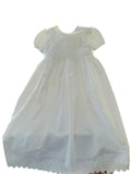 White Eyelet Embroidered Christening Gown