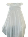 White Batiste Eyelet Christening Gown