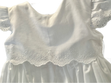 White Batiste Eyelet Christening Gown