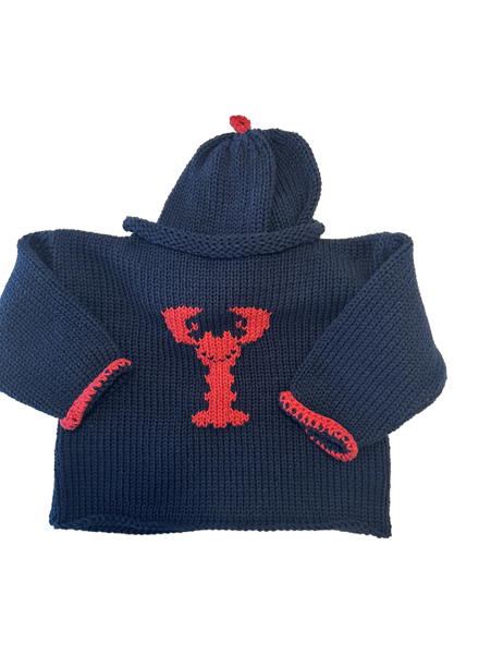 Hand Knit Lobster Rollneck