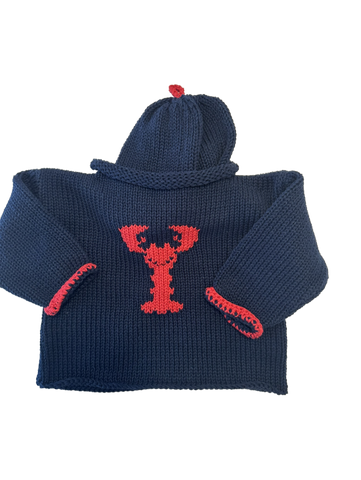 Hand Knit Lobster Rollneck