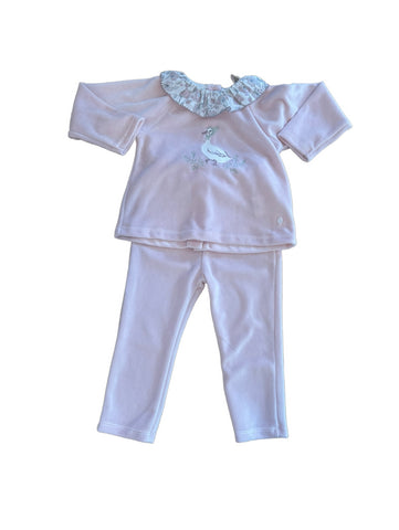 Pink Velour Goose Set